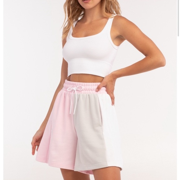 Adidas Women's Colorblock comfy shorts - Picture 1 of 4